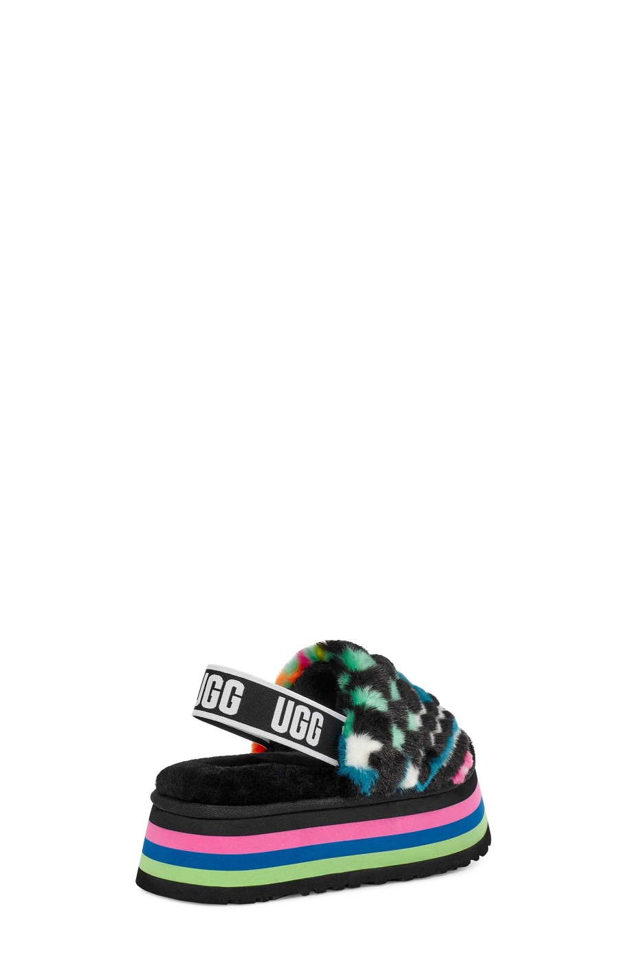 Women UGG Slippers | Disco Checks Slide,Ugg Black Multi