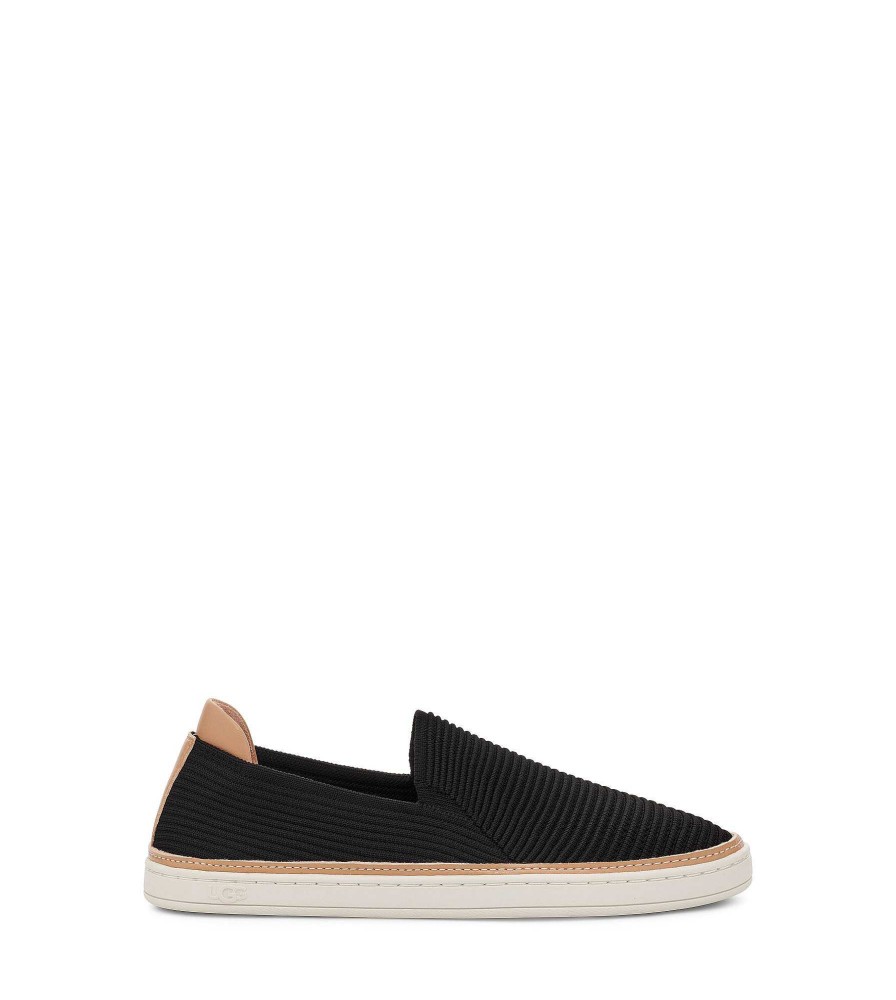 Women UGG Sneakers | Sammy Black Rib Knit