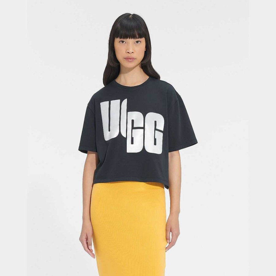 Women UGG RTW Collection | Fionna Logo Tee Black / White