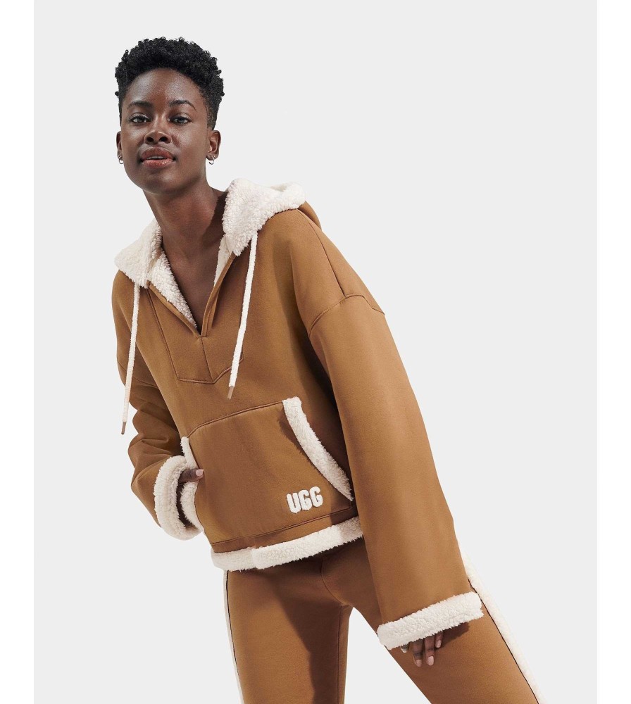 Women UGG RTW Collection | Sharonn Bonded Fleece Pullover Chestnut