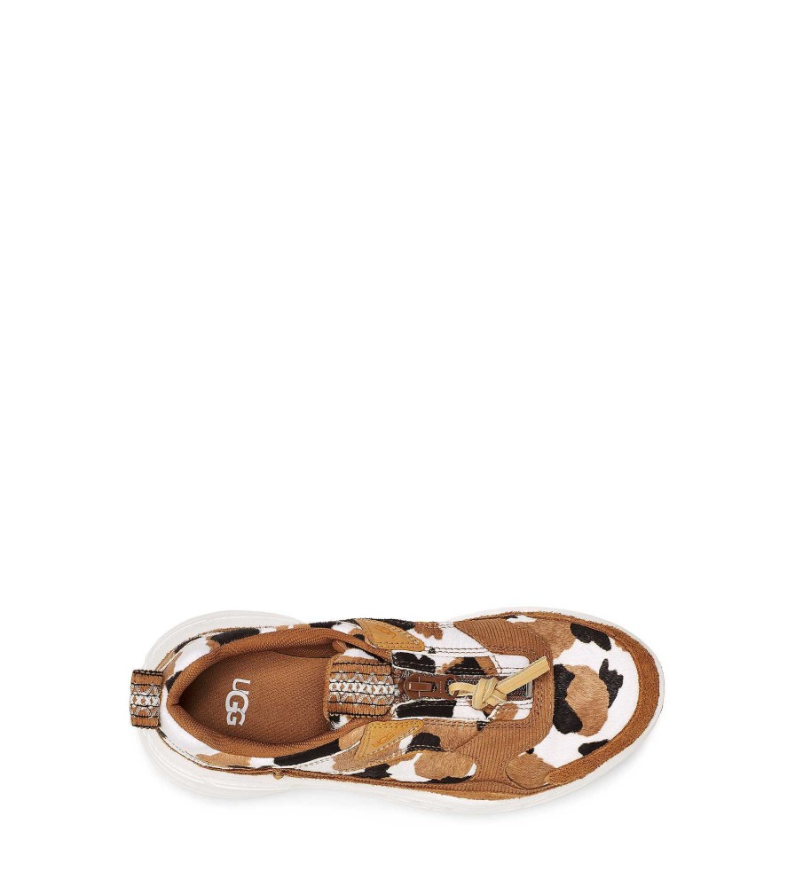 Women UGG Sneakers | Ca805 Zip Cow Print Chestnut