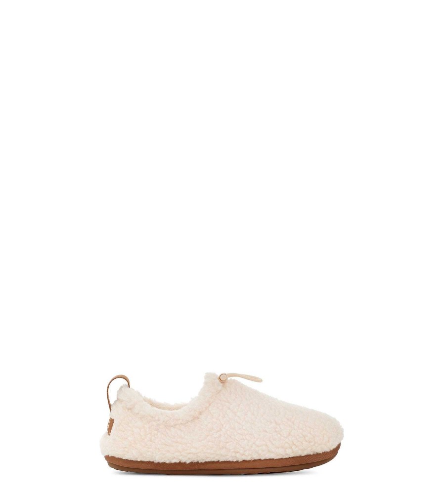 Women UGG Slippers | Plushy Slipper Natural/ Chestnut