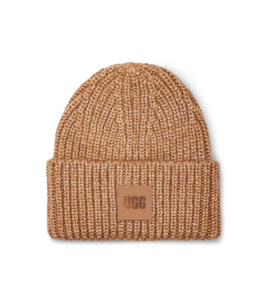 Women UGG Accessories | Chunky Rib Beanie Camel