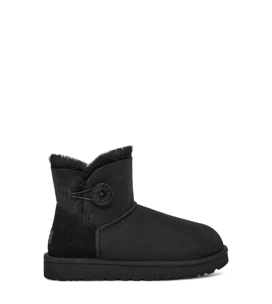 Women UGG Classic Boots | Mini Bailey Button Ii ,Ugg Black