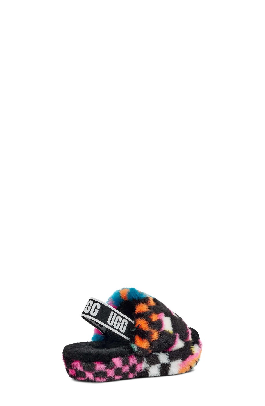 Kids UGG Slippers | Fluff Yeah Checks,Ugg Black Multi