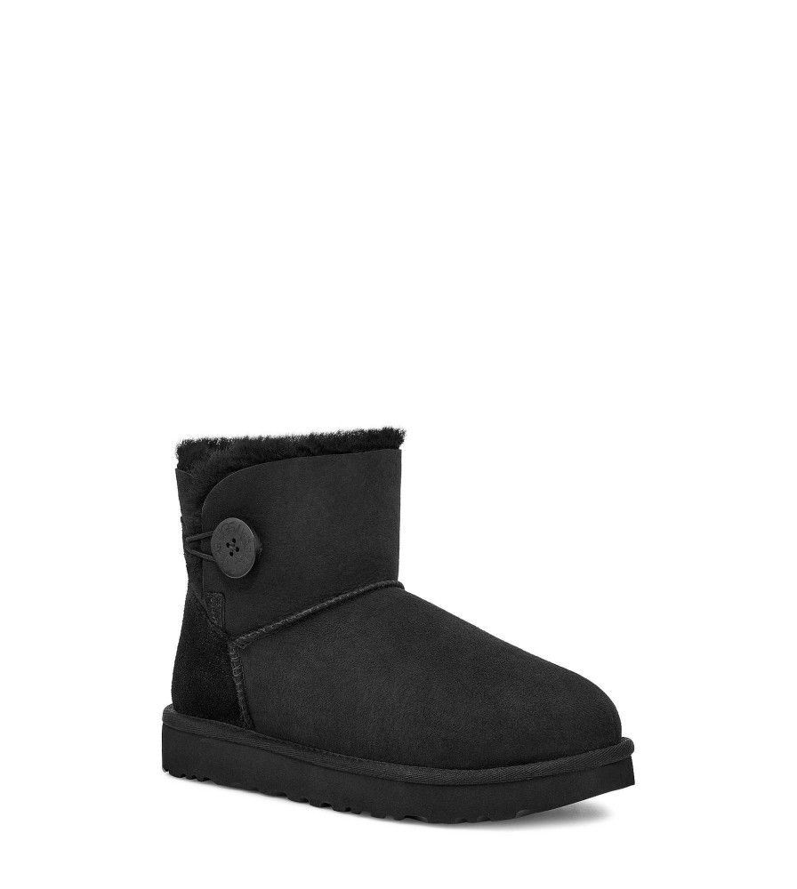 Women UGG Classic Boots | Mini Bailey Button Ii ,Ugg Black