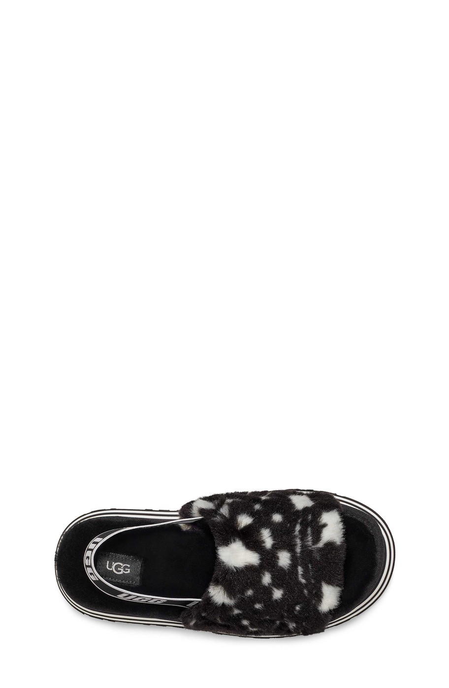 Women UGG Slippers | Disco Checks Slide,Ugg Black / White