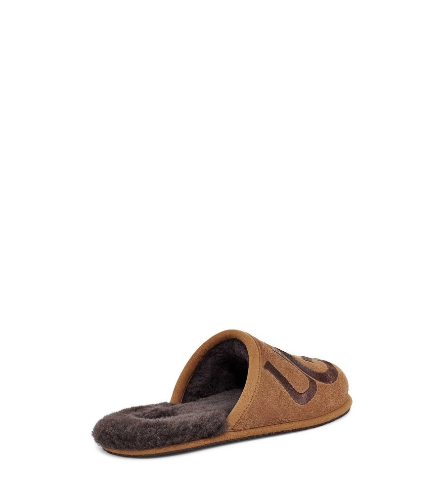 Men UGG Slippers | Scuff Logo Chestnut / Espresso