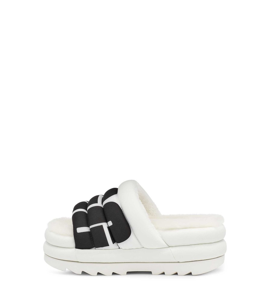 Women UGG Sandals & Slides | Maxi Slide Logo White