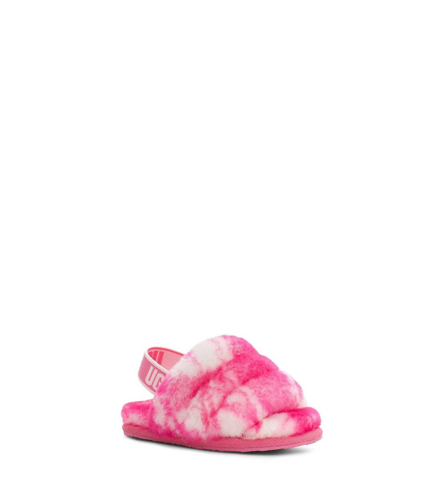 Kids UGG Slippers | Fluff Yeah Slide Marble Pink Rose / Seashell Pink