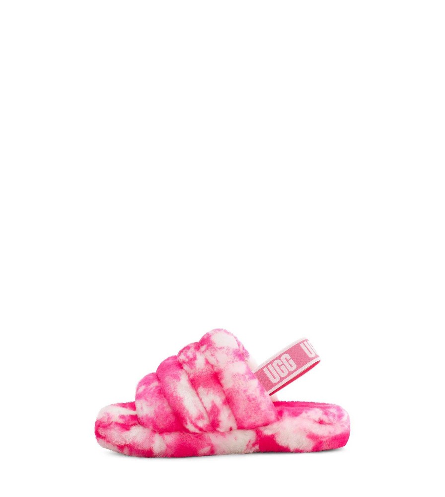 Kids UGG Slippers | Fluff Yeah Slide Marble Pink Rose / Seashell Pink